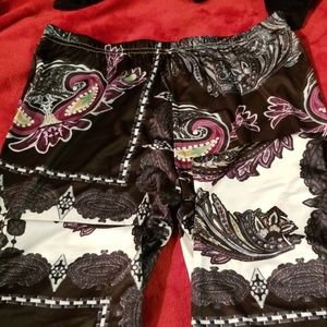 Purple whit black bellbottoms